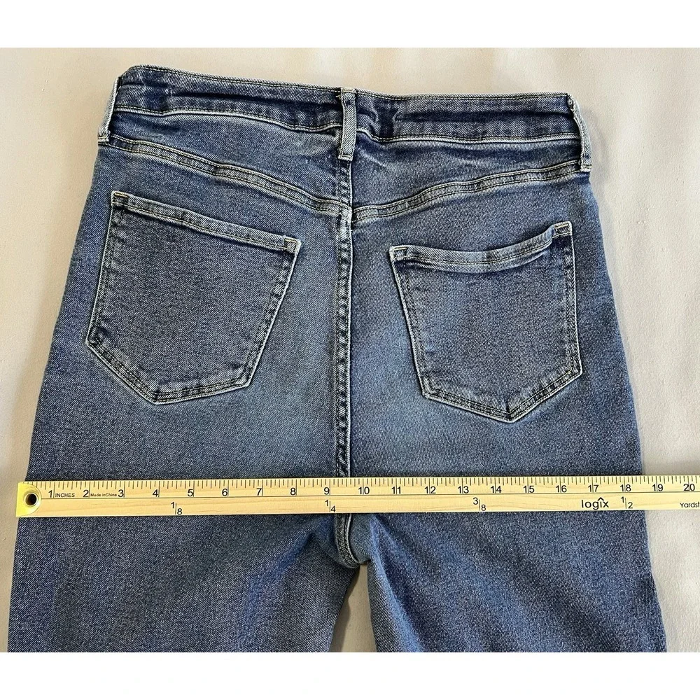 Old Navy Higher High Rise Flare‎ Sz 8 Stretch Medium Blue (29
